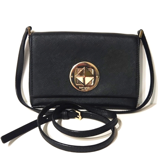 kate spade Handbags - Kate Spade Newbury Lane Black Leather Mini Crossbody Bag